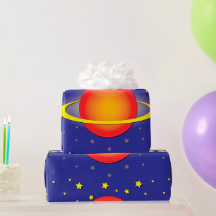 Papier Cadeau Papier Saturn Wrapper