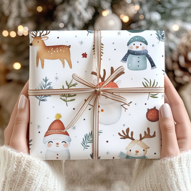 Papier Cadeau Papier scandinave nordique d'enveloppement de Noël (Créateur téléchargé)