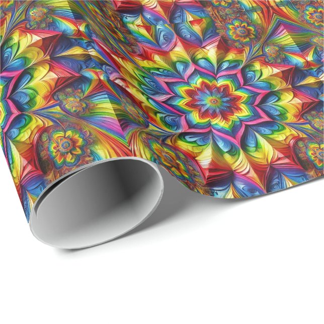 Papier Cadeau Papier spécial avec couleurs LGBTQ (Coin rond)