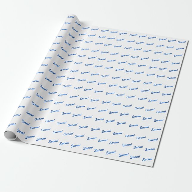 Papier Cadeau Papier Suomi Finlandais (Petit; Suomi Blanc) (Déroulé)