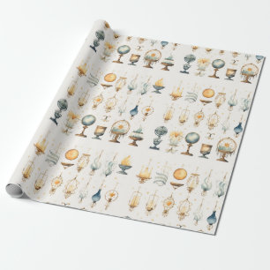 Papier Cadeau Papier Tissu Boho Vintage