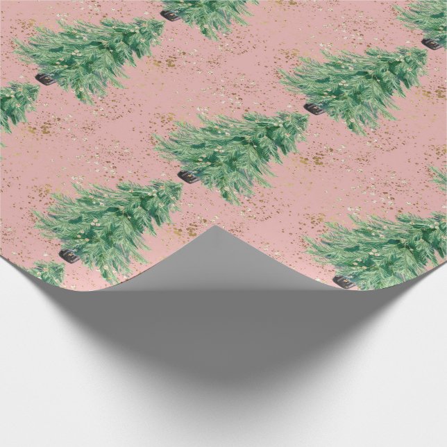 Papier Cadeau Papier traditionnel/classique Arbre de Noël (Coin)