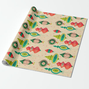 Papier Cadeau Papier Vintage Noël