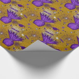 Papier Cadeau PAPIER WRAP 2020 Grad Centerpiece-violet-or-GIFT