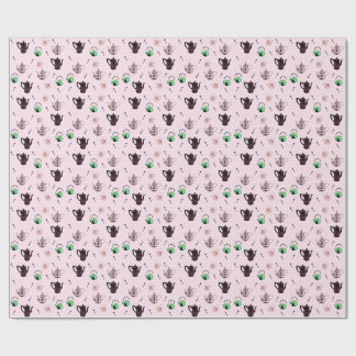 Papier Cadeau Papier wraping de motif de théière