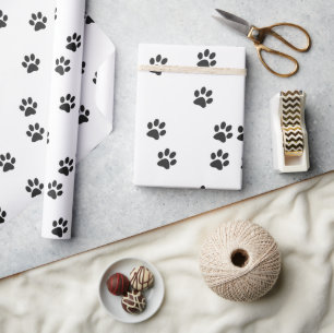 Papier Cadeau Papiers de chat noir simples