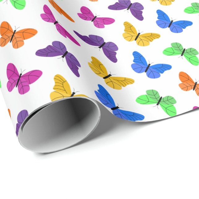 Papier Cadeau Papillon (Coin rond)