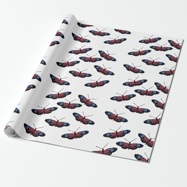 Papier Cadeau Papillon (Déroulé)