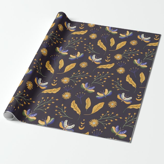 Papier Cadeau Papillon de papillon (Déroulé)