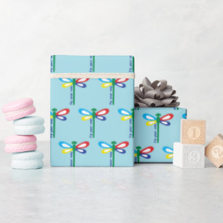 Papier Cadeau Papillon de soutien pour l'autisme diagnostiqué ta