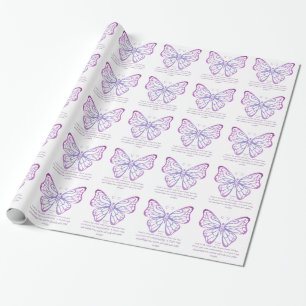 Papier Cadeau Papillon d'inspiration d'écriture sainte de 3:5,6