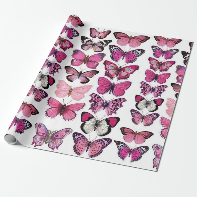 Papier Cadeau Papillons (Déroulé)