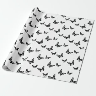 Papier Cadeau Papillons classiques Motif d'art COULEUR BG