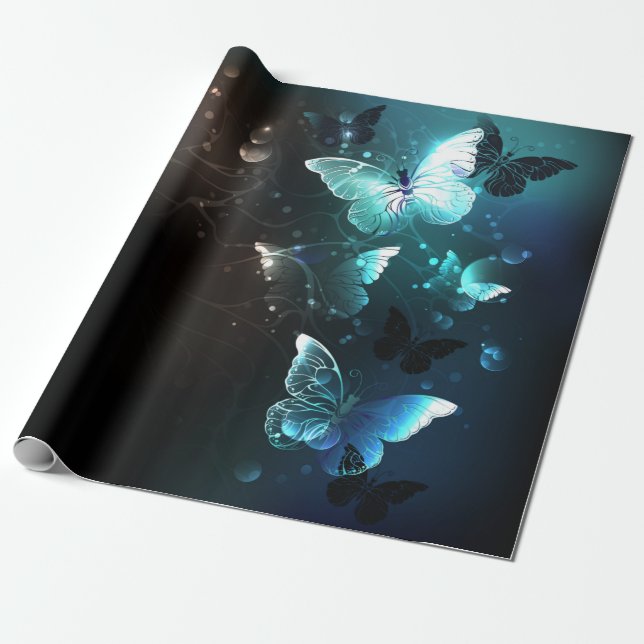 Papier Cadeau Papillons de nuit (Déroulé)