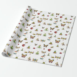 Papier Cadeau Papillons et insectes
