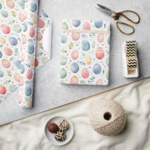 Papier Cadeau Pâques Egg Pastel Serenade