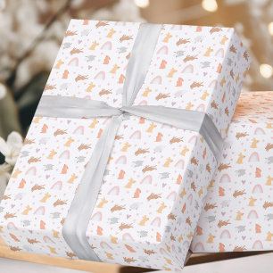 Papier Cadeau Pâques Printemps Anniversaire Bunny Motif