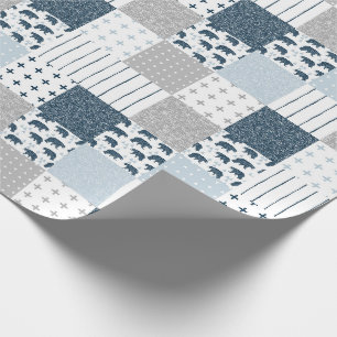 Papier Cadeau Paquet de bébé d'ours moderne