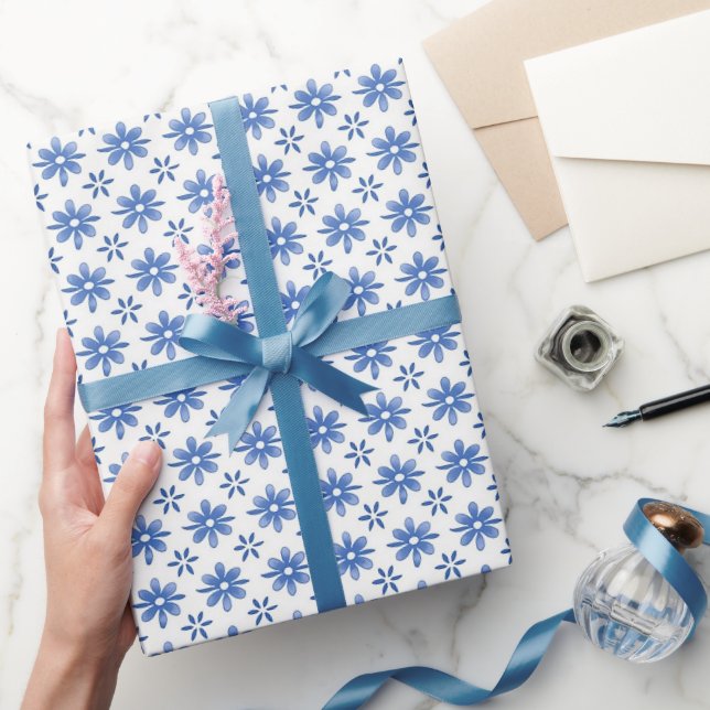 Papier Cadeau Parade Blue Daisy (Cadeaux)