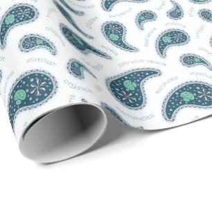 Papier Cadeau Paramecia Paisley Protozoa Biologie Science Wrappi