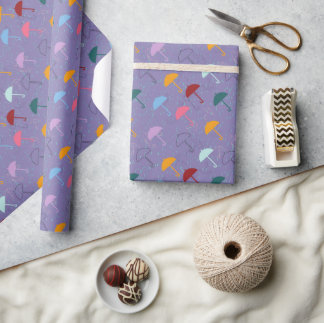 Papier Cadeau Parapluie dans le papier d'enveloppement motif de