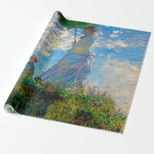 Papier Cadeau Parasol Monet Femme Impressionnisme