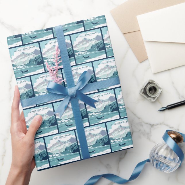 Papier Cadeau Parc national de Glacier Bay | Orca (Cadeaux)