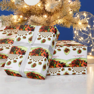 Papier Cadeau Parfum de vie en potpourri couleur