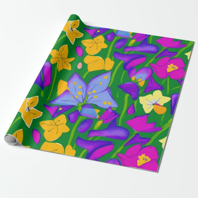 Papier Cadeau Parfums du printemps (Déroulé)