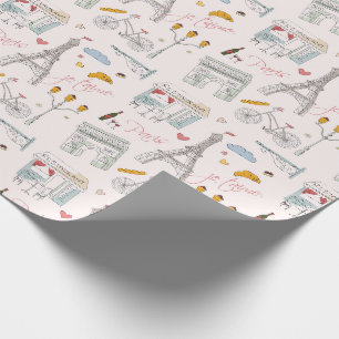 Papier Cadeau Paris Anniversaire Mariage de douche