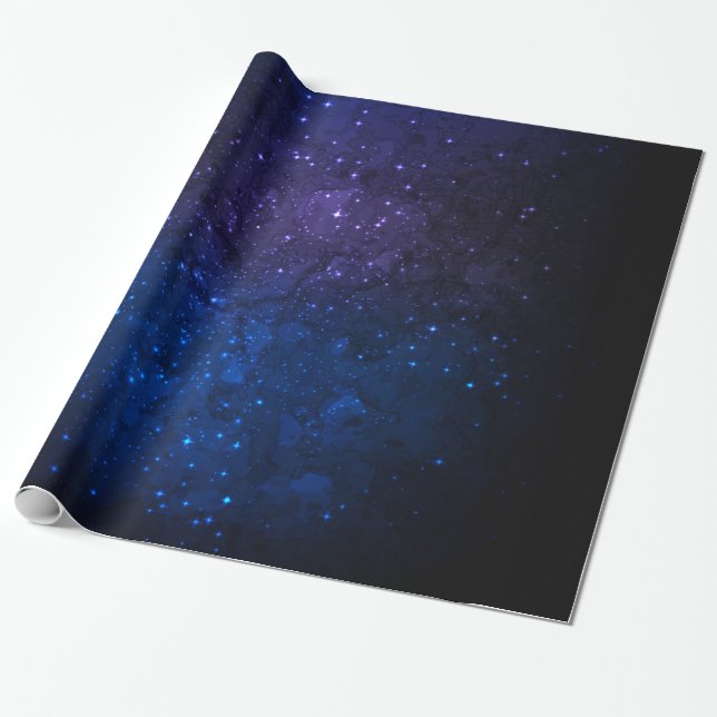 Papier Cadeau Parmi les étoiles dans la Galaxie (Déroulé)