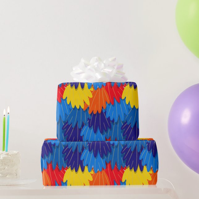 Papier Cadeau Parroquet Motif Scarlet Macaw (Cadeaux de fête)