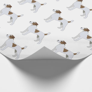 Papier Cadeau Parson Russell Terrier Chien de race Illustration