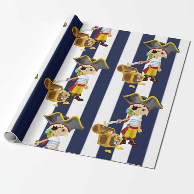 Papier Cadeau Parti Pirate (Déroulé)