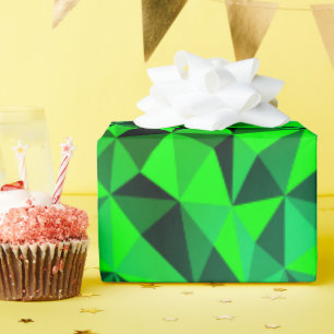 Papier Cadeau Parti vert moderne futuriste Abstrait St patrick