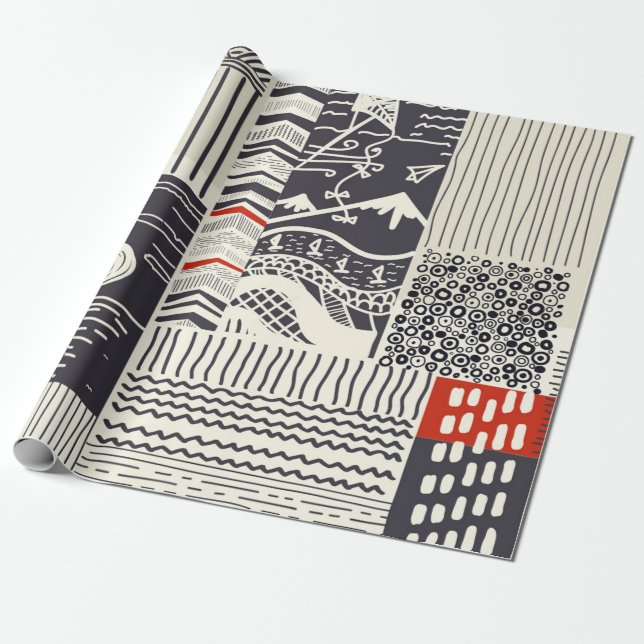 Papier Cadeau Partie de bois avec peinture verte pelée, abstrait (Déroulé)