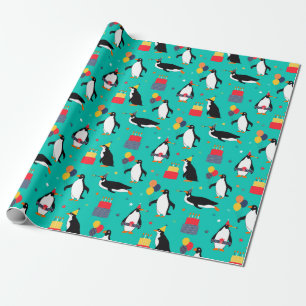 Papier Cadeau Partie de pingouin