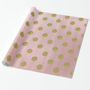 Papier Cadeau Partie fascinante de pois de rose rose de parties