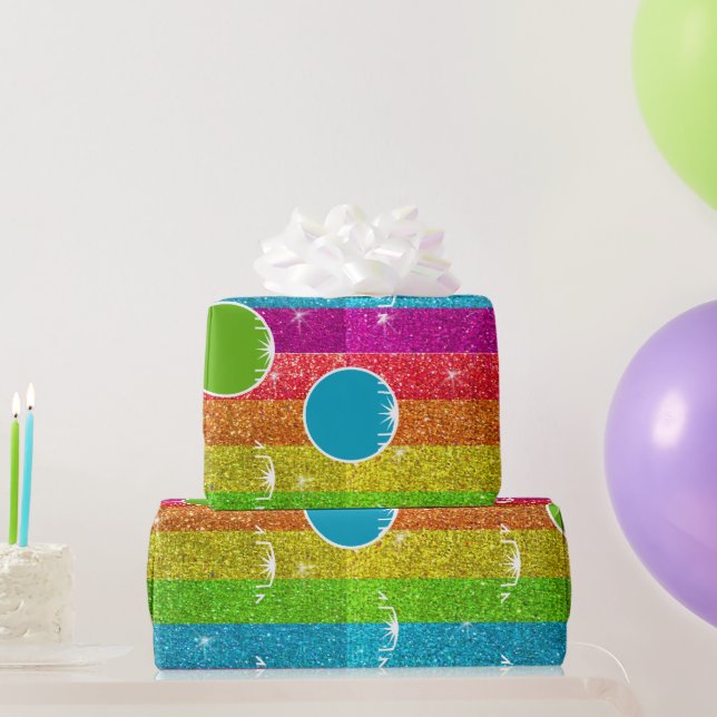 Papier Cadeau Parties scintillant arc-en-ciel Gay Noël (Cadeaux de fête)