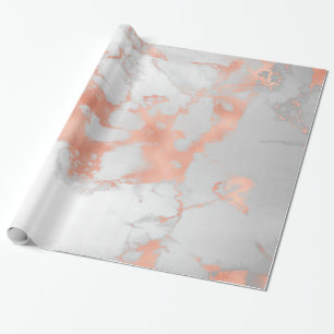 Papier Cadeau Parties scintillant blanche marbre rose brillant