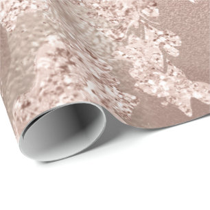 Papier Cadeau Parties scintillant Bride Marbre Blush Rose Silver