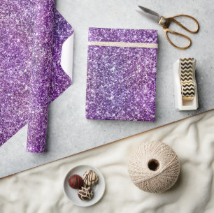 Papier Cadeau Parties scintillant de dégradé violet et rose