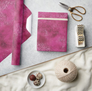Papier Cadeau Parties scintillant de glam Abstraite rose Fille