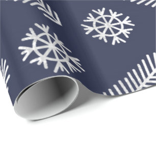 Papier Cadeau Parties scintillant de la Marine Noël Arbre vacanc