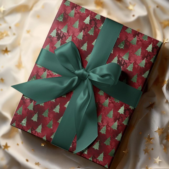 Papier Cadeau Parties scintillant de l'huile rouge à l'oeil Glam (Créateur téléchargé)