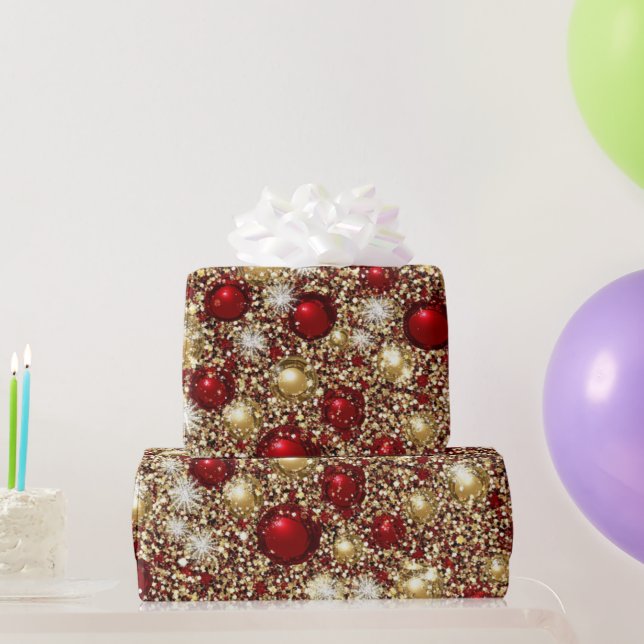 Papier Cadeau Parties scintillant de Noël festive Patter (Cadeaux de fête)