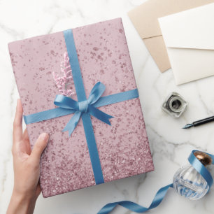 Papier Cadeau Parties scintillant des Faux roses de Bourgogne