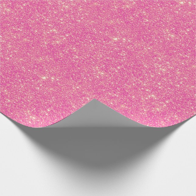 Papier Cadeau Parties scintillant des Faux roses vifs Glittery N (Coin)