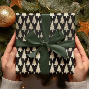 Papier Cadeau Parties scintillant d'or métallique 14k Arbres de 