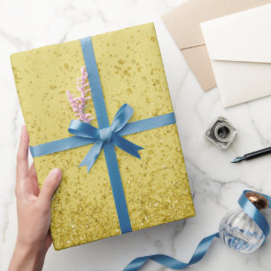 Papier Cadeau Parties scintillant Faux Or foncé